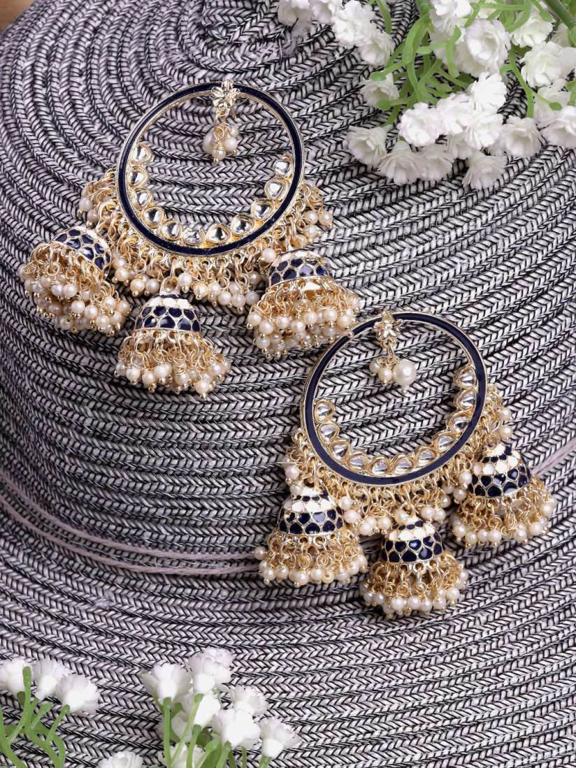 Buy Shining Diva Women Gold Plated Classic Jhumkas Earrings Earrings for Women 21682446 Myntra