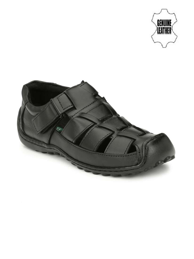 Buy Sir Corbett Men Black Leather Sandals Sandals for Men 2168265 Myntra