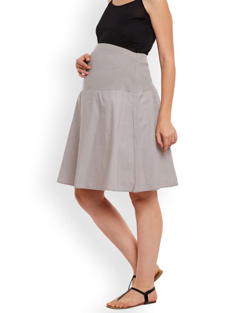 Grey maternity skirt top