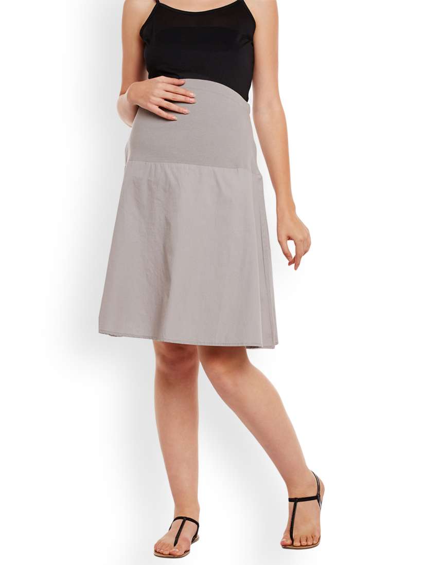 Gray maternity skirt shop
