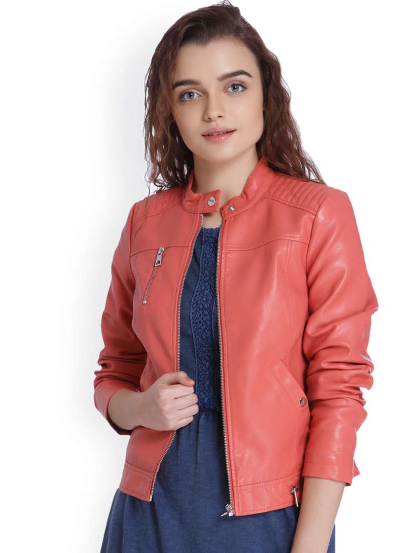 Coral biker jacket cheap