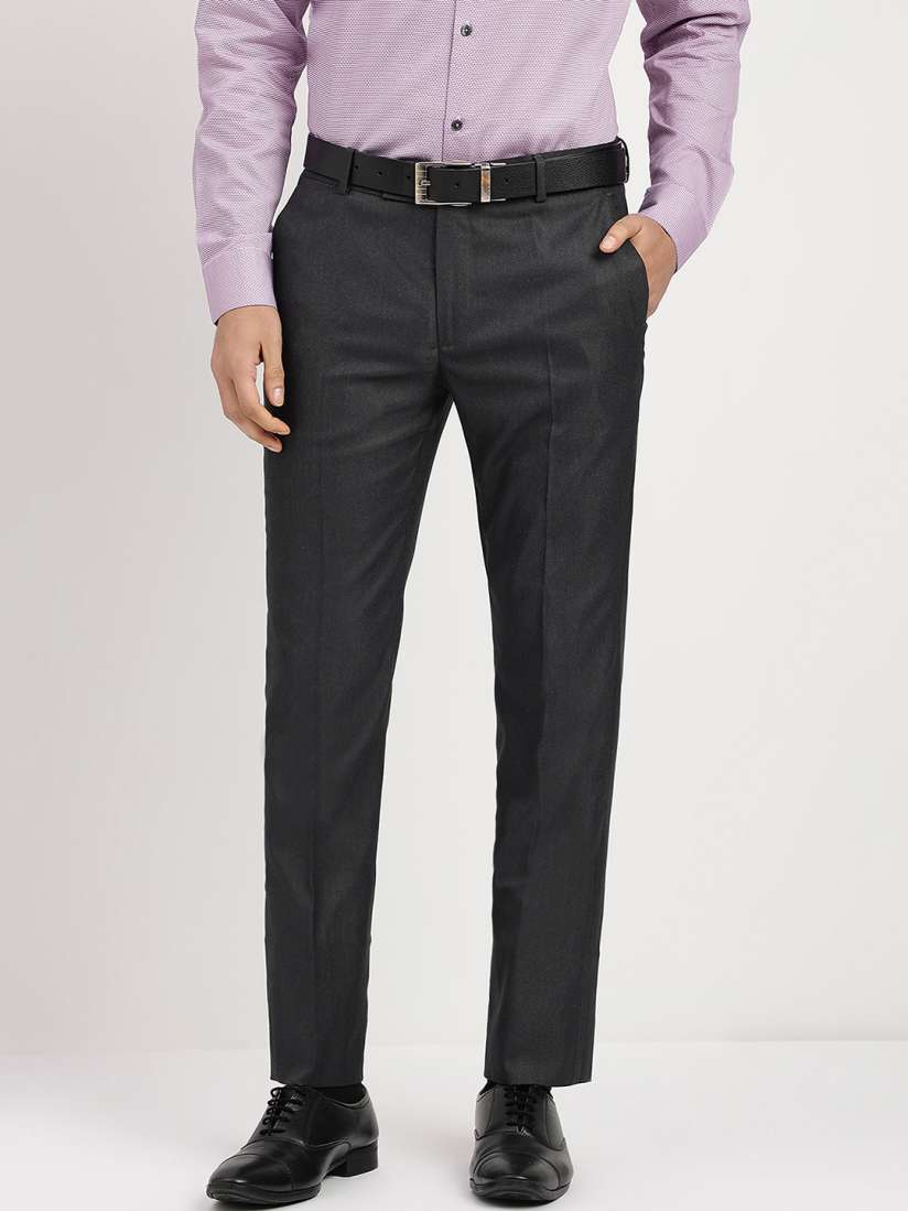 Buy Arrow Men Autoflex Twill Textured Formal Trousers Trousers for Men 21697124 Myntra
