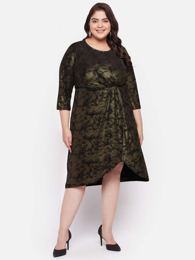 Buy wild U Plus Size Abstract Printed A Line Dress Dresses for Women 21699874 Myntra