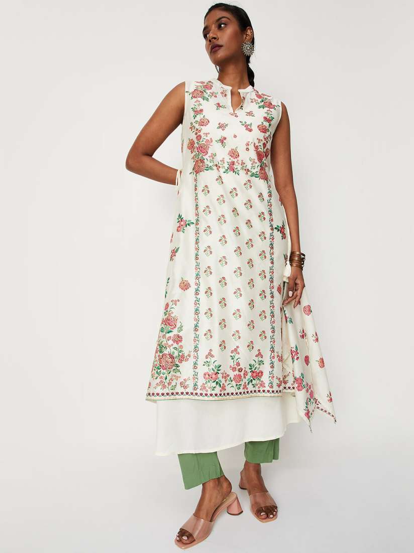 Layered a line kurta deals