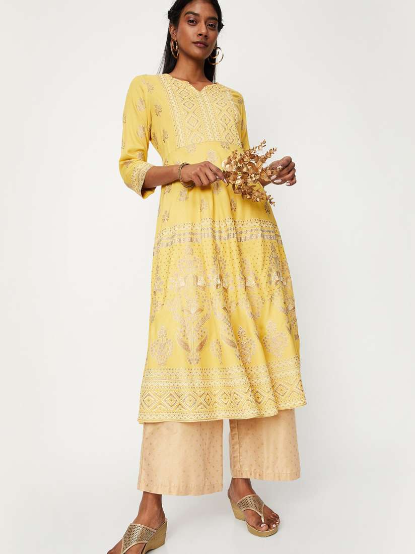 Buy max Women Floral Printed Anarkali Kurta Kurtas for Women 21700306 Myntra