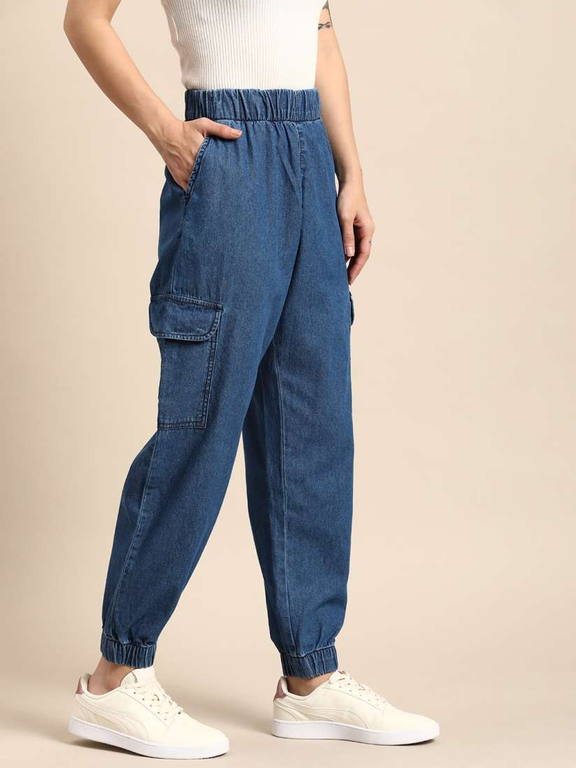 Joggers jeans for womens myntra top