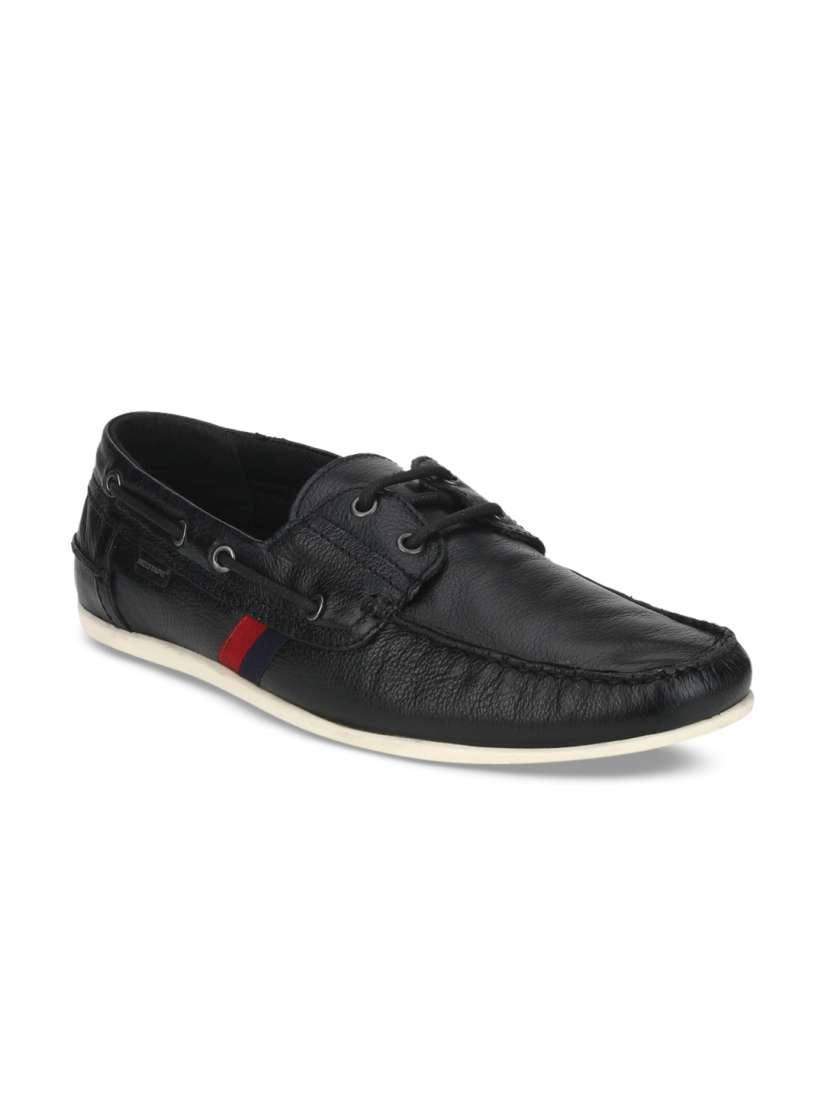 Buy Red Tape Men Black Leather Boat Shoes Casual Shoes for Men 2171373 Myntra