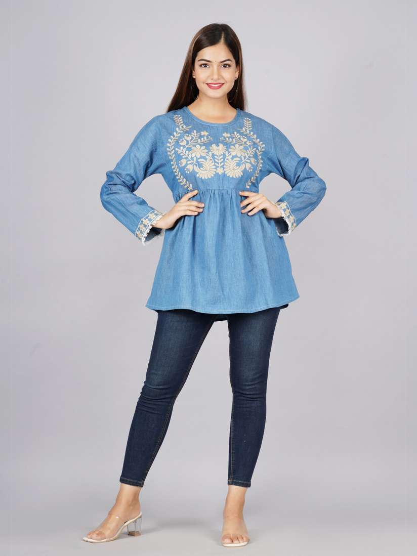 Jeans tops myntra top