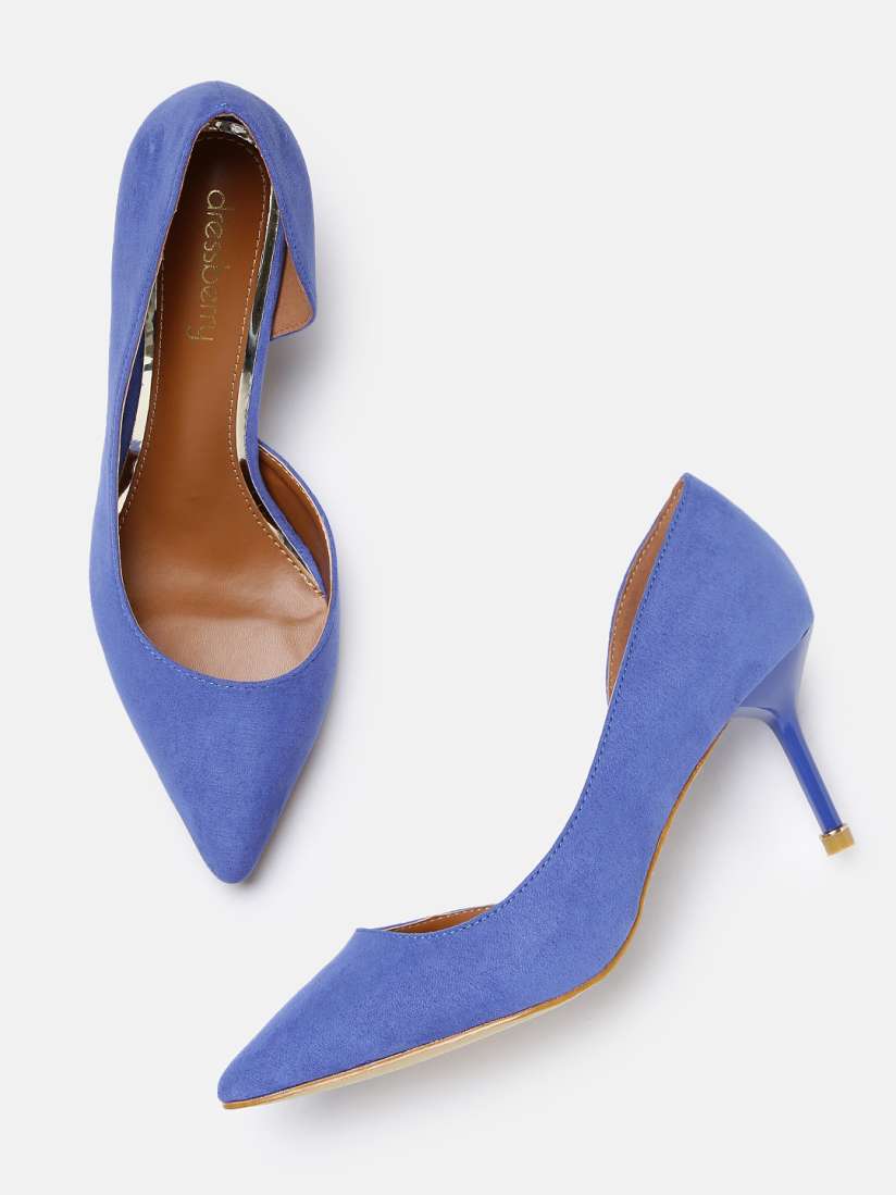 Buy DressBerry Women Blue Solid Pumps Heels for Women 2172285 Myntra
