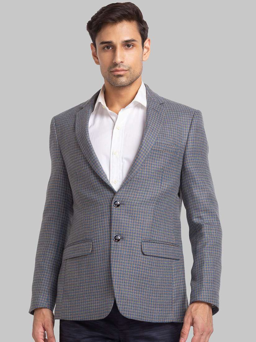 Buy Park Avenue Men Woven Design Super Slim Fit Single Breasted Blazer Blazers for Men 21723872 Myntra