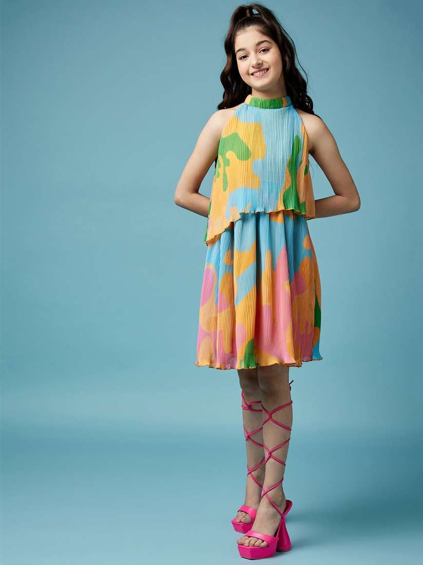 Buy pspeaches Girls Halter Neck Georgette A Line Dress Dresses for Girls 21725834 Myntra