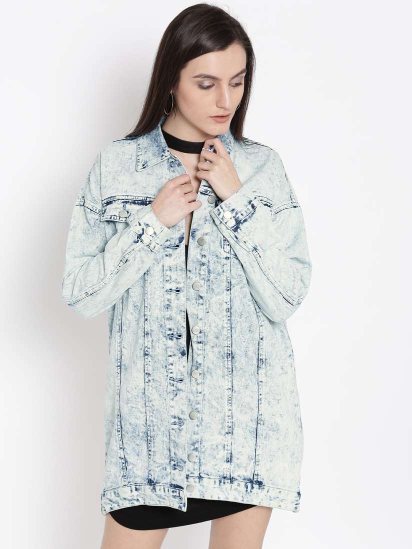 Forever 21 longline denim jacket discount