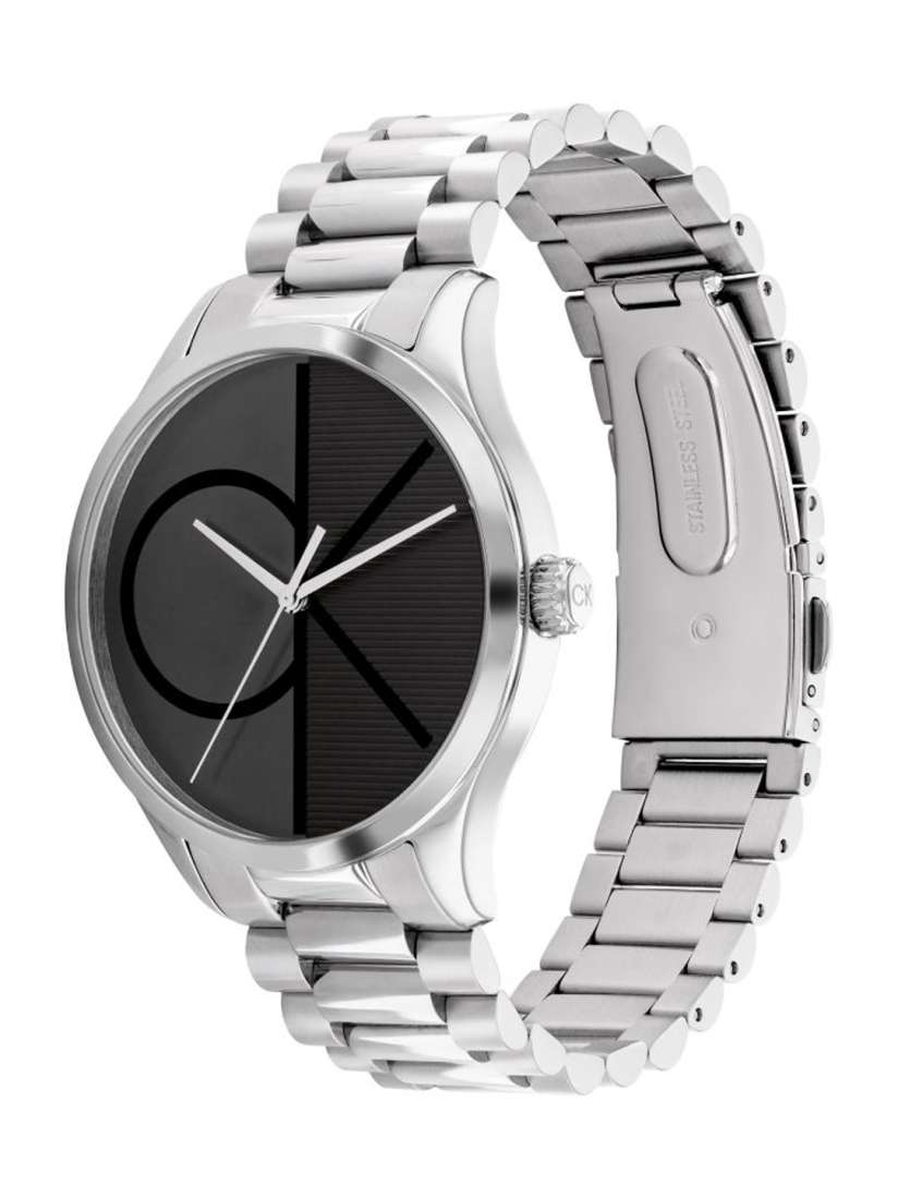 Calvin Klein Unisex Iconic Dial & Stainless Steel Straps Analogue Watch  25200163