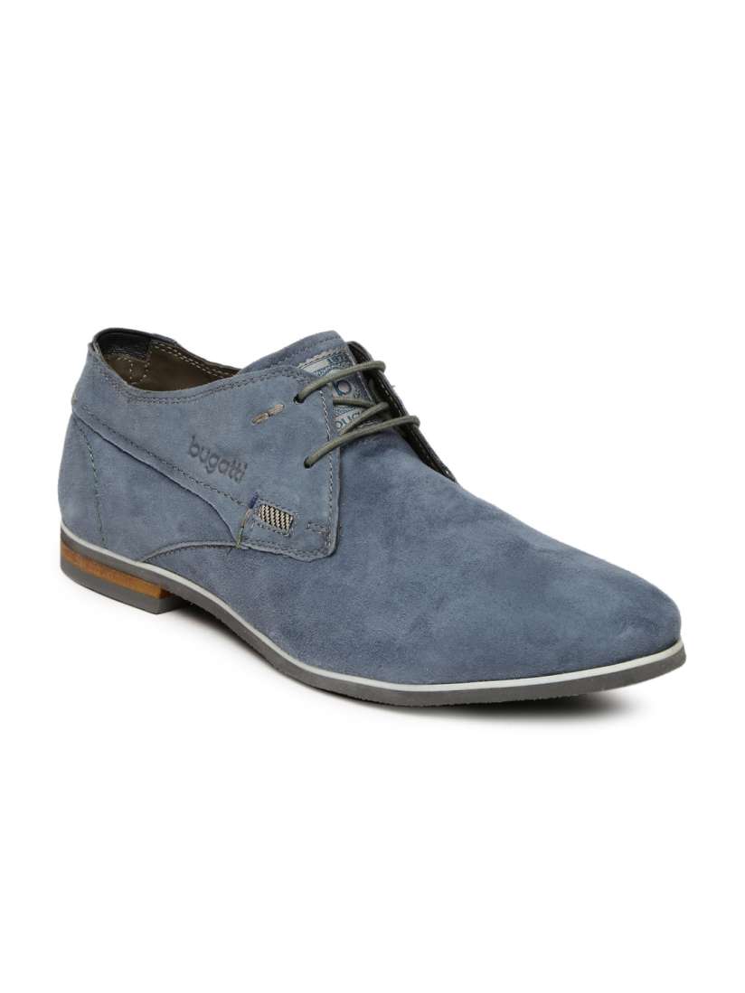 Buy Bugatti Men Blue Bertoldo Suede Derbys Casual Shoes for Men 2173011 Myntra
