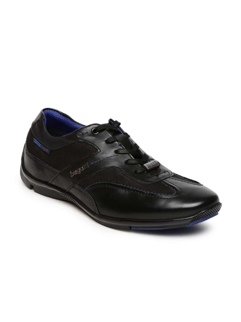Buy Bugatti Men Black Hettore Leather Sneakers Casual Shoes for Men 2173013 Myntra