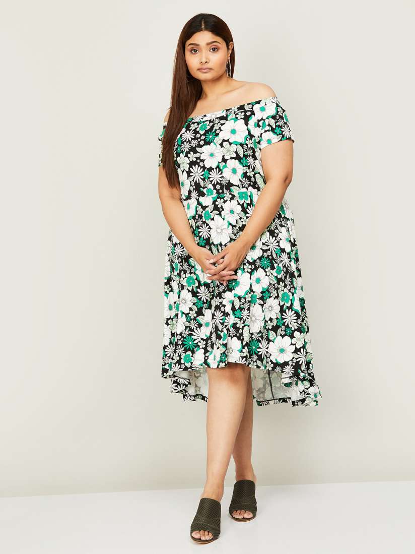 Buy Nexus by Lifestyle Plus Size Women Floral Off Shoulder A Line Dress Dresses for Women 21730558 Myntra