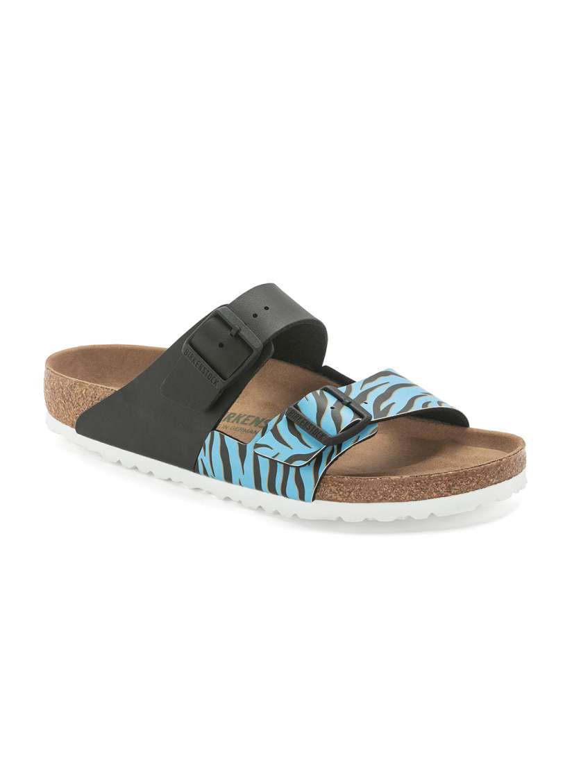 Buy Birkenstock Arizona Split Zebra Sky Blue Black Regular Width Birko Flor Two Strap Sandals Sandals for Men 21734762 Myntra