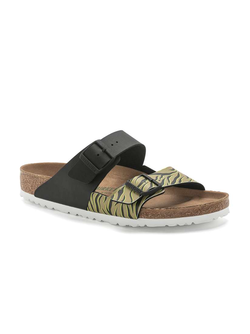 Buy Birkenstock Arizona Split Zebra Cork Brown Black Regular Width Two Strap Sandals Sandals for Men 21734780 Myntra