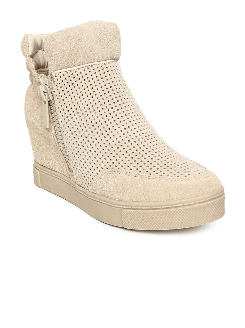 Buy Steve Madden Women Beige Suede Heeled Sneakers Heels for Women 2173498 Myntra