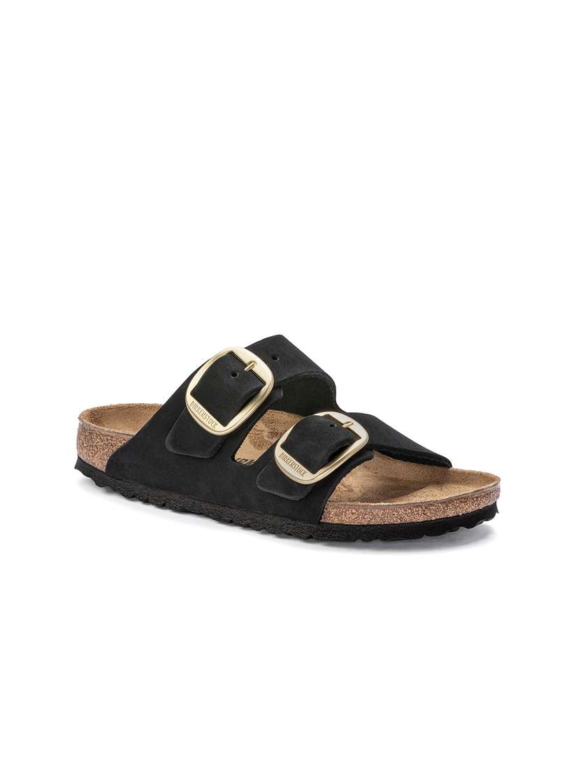 Buy Birkenstock Arizona Big Buckle Black Narrow Width Nubuck 