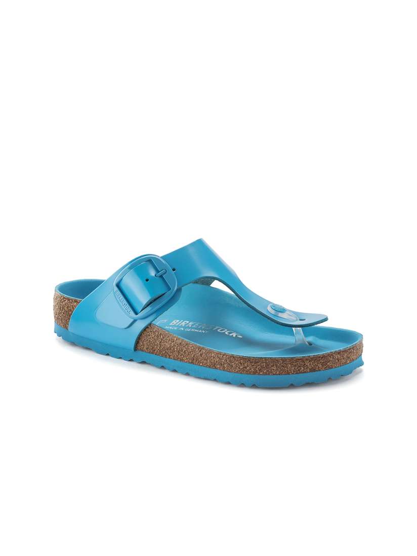 Buy Birkenstock Gizeh Buckle High Shine Sky Blue Regular Width Thong Sandals Flats for Women 21735196 Myntra