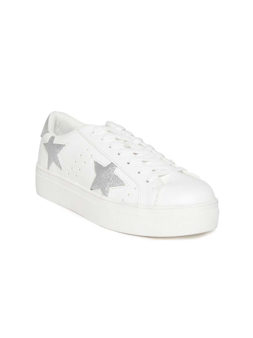 Buy Madden Girl by Steve Madden Women Off White Perforated Star Shaped Patterned Sneakers Casual Shoes for Women 2173520 Myntra