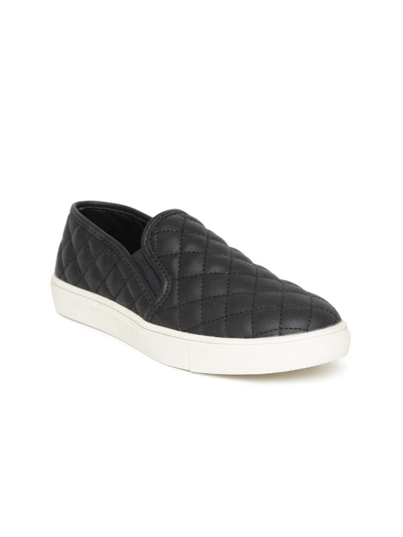 Buy Steve Madden Women Black Quilted Slip On Sneakers Casual Shoes for Women 2173524 Myntra
