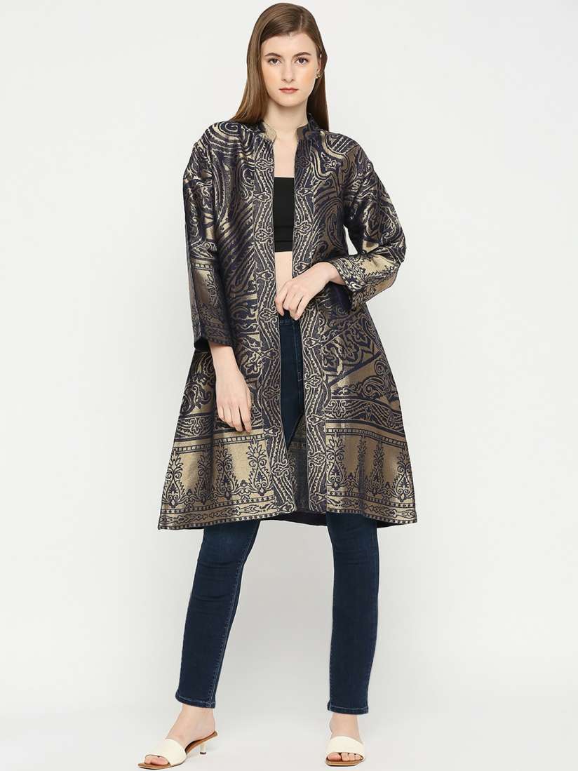 Brocade jacket womens top