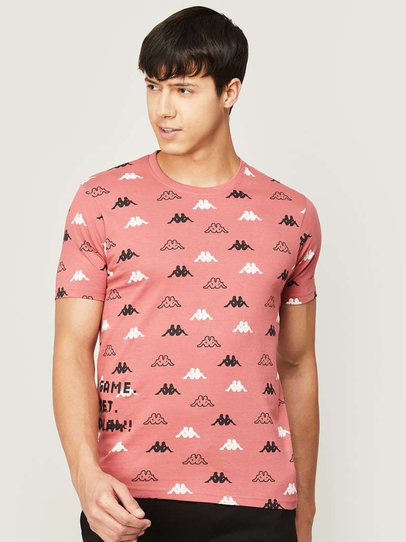 Buy Kappa Men Typography Printed Slim Fit Cotton T shirt Tshirts for Men 21744608 Myntra