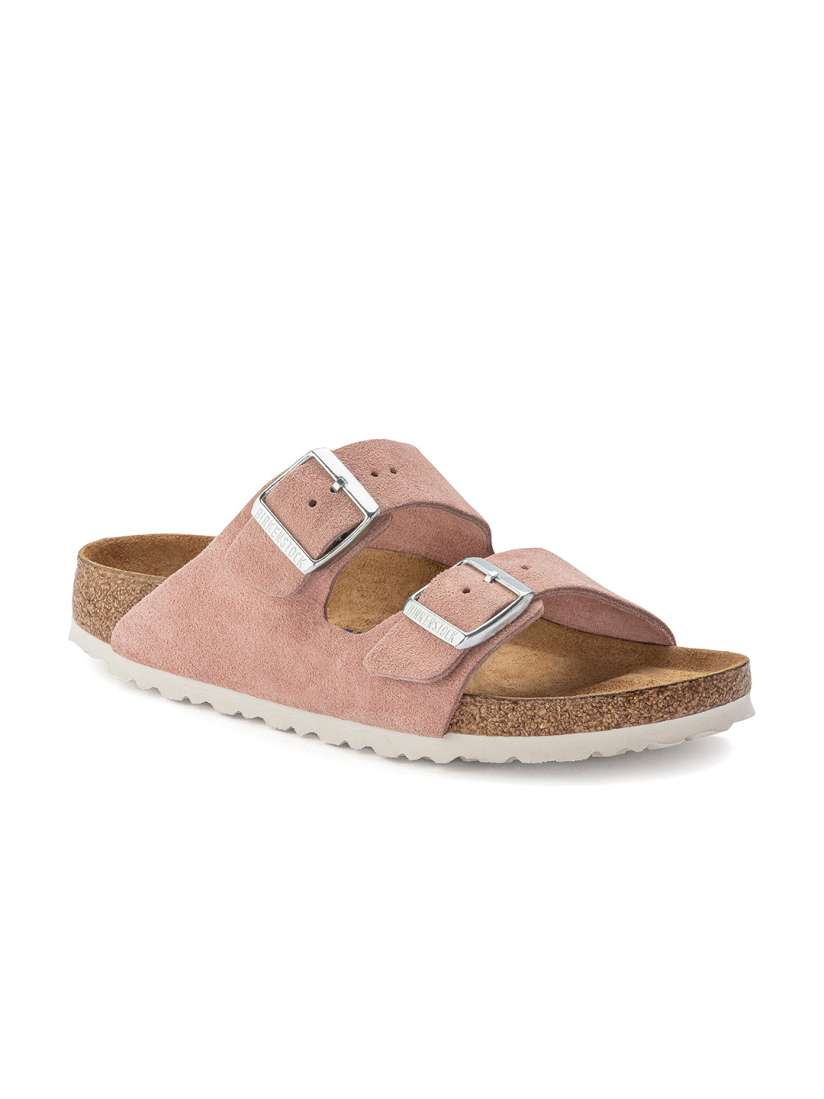 Buy Birkenstock Arizona Soft Footbed Pink Clay Narrow Width Suede Leather Two Strap Sandals Sandals for Unisex 21746812 Myntra