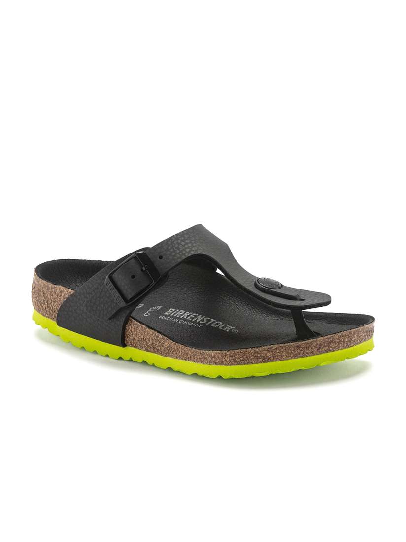 Buy Birkenstock Gizeh Bs Desert Soil Black Narrow Width Birko Flor Thong Sandals Flip Flops for Boys 21748114 Myntra