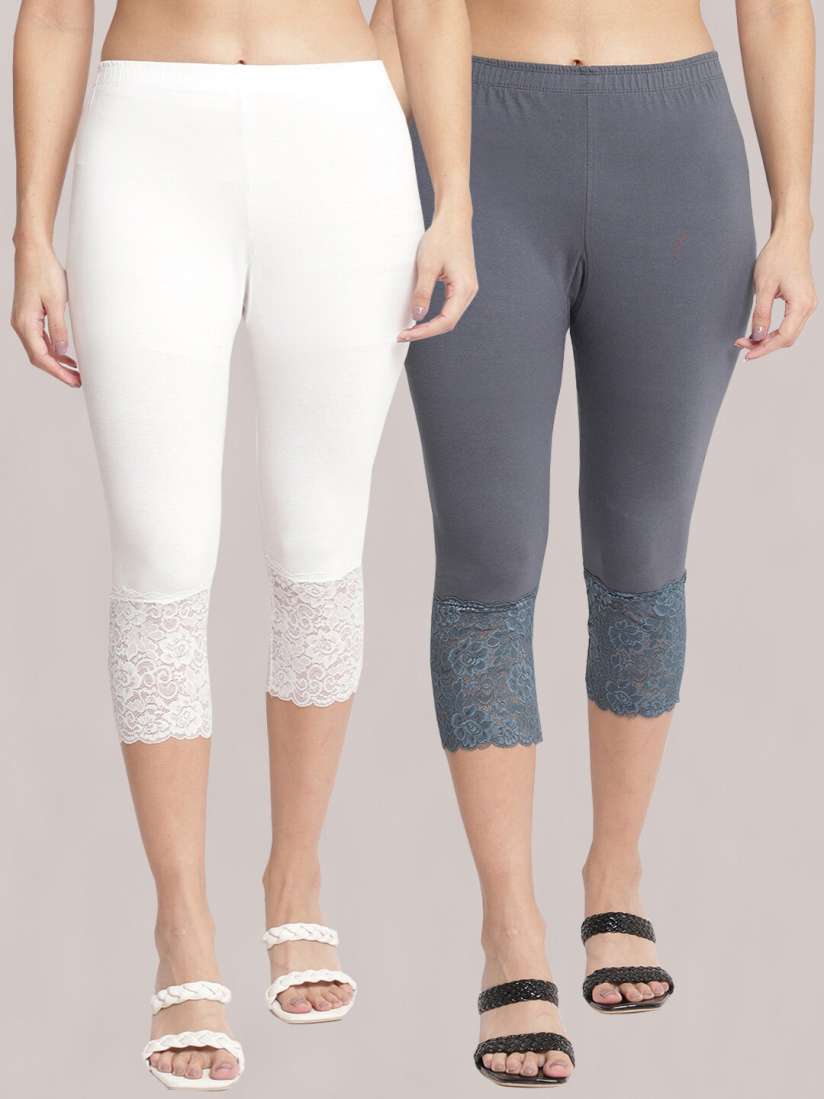 Buy GRACIT Women Pack of 2 Skinny Fit Capris Capris for Women 21749616 Myntra