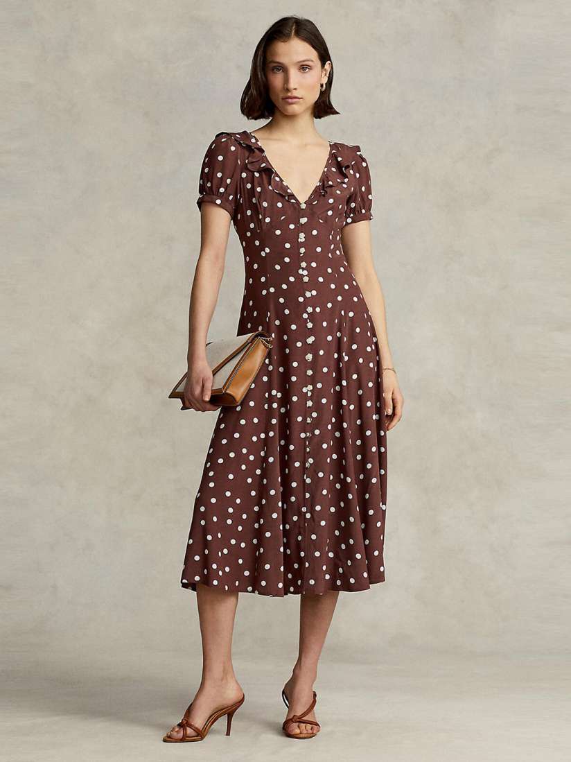 Lauren ralph lauren polka dot dress on sale
