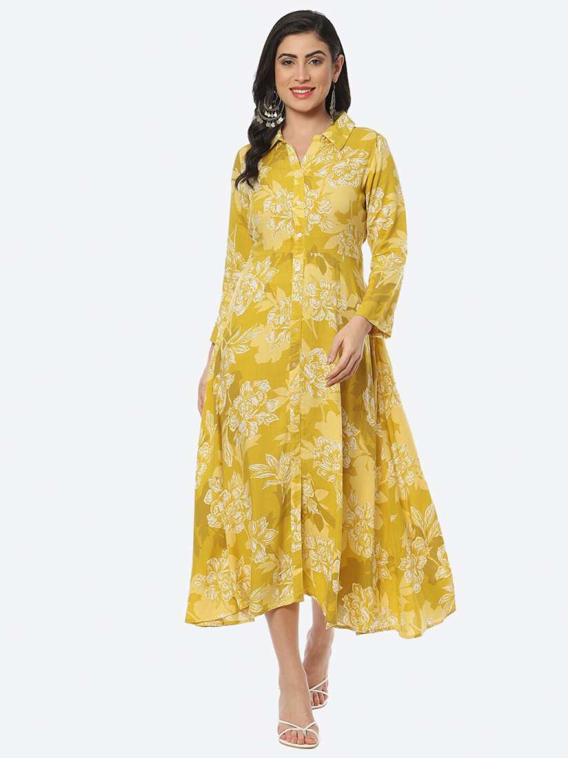Buy Biba Floral Printed A Line Midi Dress Dresses for Women 21756602 Myntra