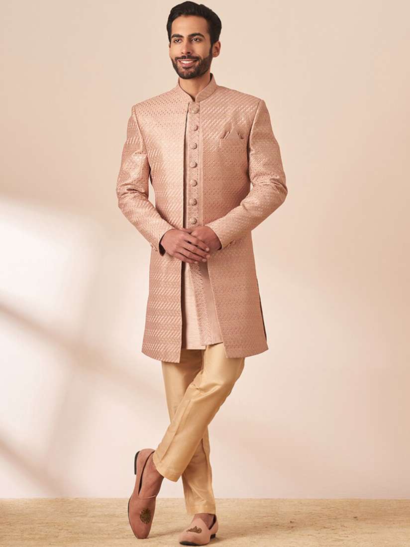 Buy Manyavar Self Design Sherwani With Trouser Sherwani for Men 21758256 Myntra