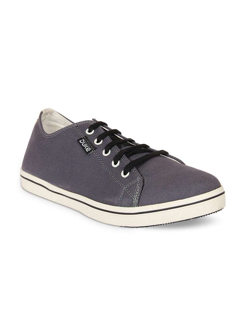 Buy Duke Men Grey Solid Canvas Sneakers Casual Shoes for Men 2176396 Myntra