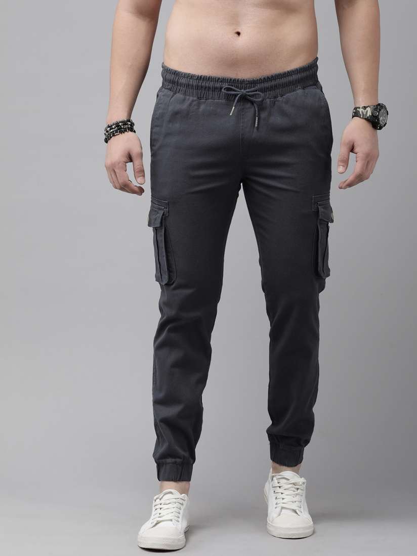 Buy The Roadster Life Co. Men Solid Regular Fit Joggers Trousers for Men 21773864 Myntra