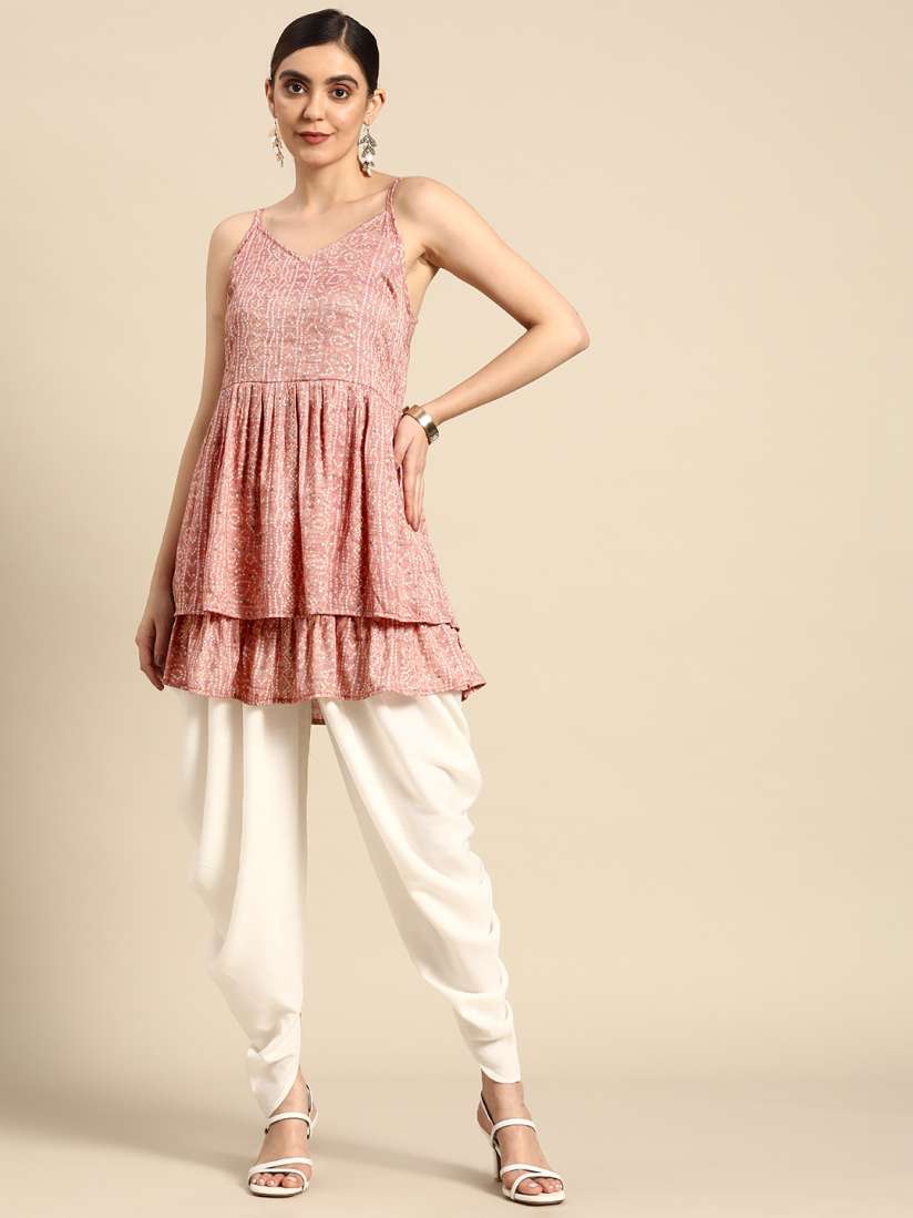 Myntra layered kurtis online