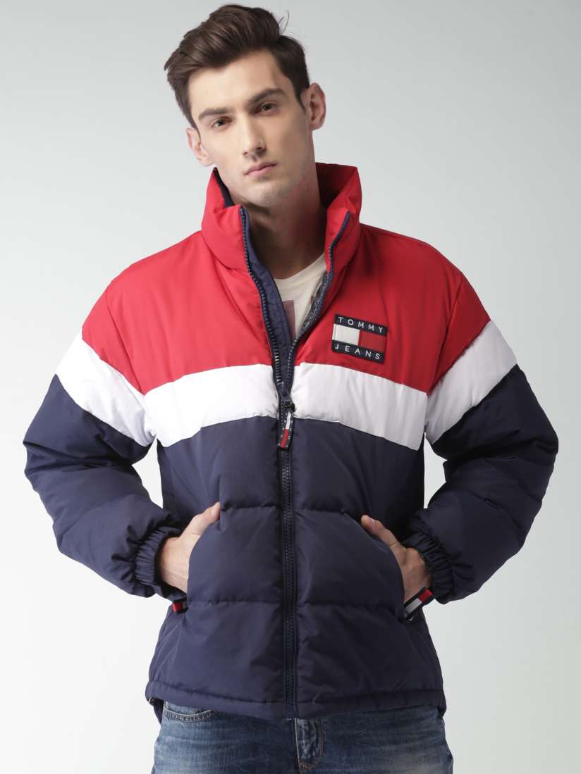 Red and blue tommy hilfiger jacket clearance