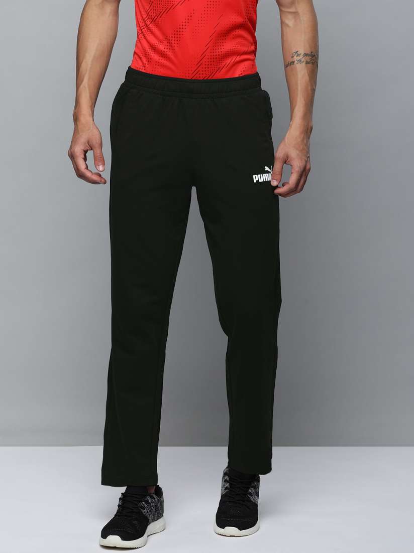 Buy Puma Men Pure Cotton Solid Regular Fit Mid Rise Track Pants Track Pants for Men 21805020 Myntra