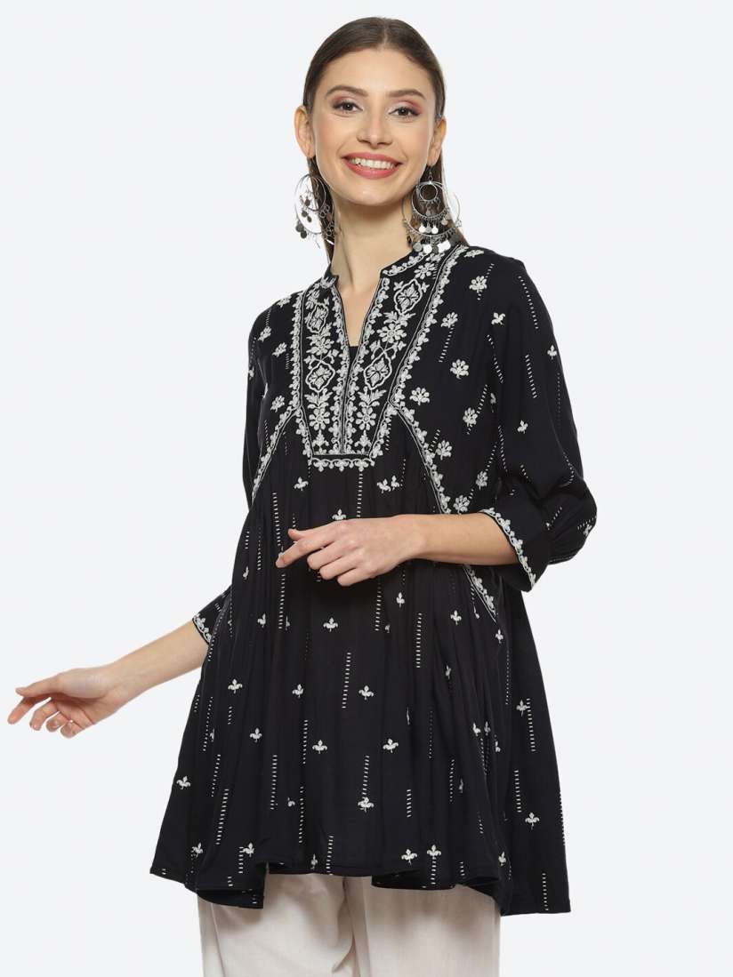 Buy Biba Women Floral Embroidered Kurti Kurtis for Women 21811456 Myntra