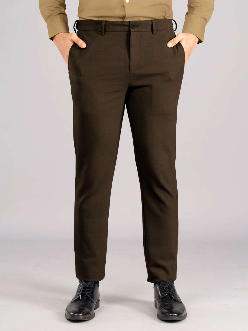 Buy The Pant Project Men Tailored Slim Fit Wrinkle Free Mid Waist Formal Trousers Trousers for Men 21811760 Myntra