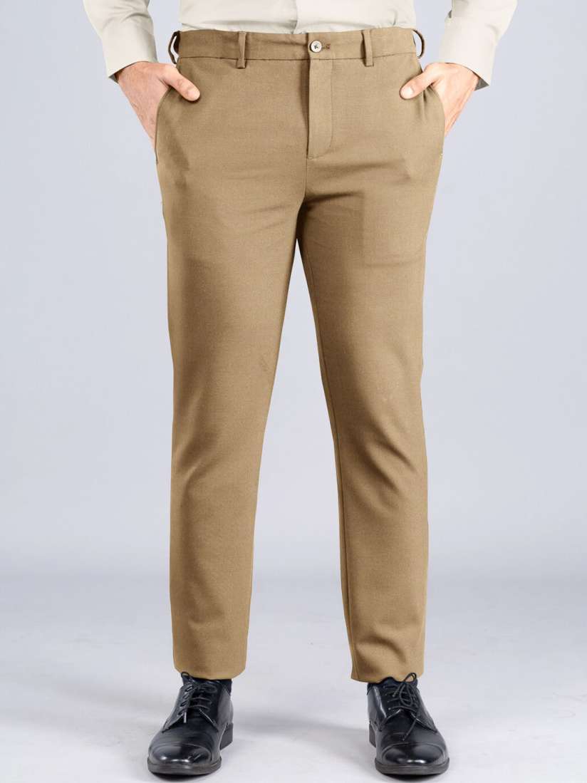 Buy The Pant Project Men Slim Fit Mid Rise Wrinkle Free Soft Stretch Comfort Formal Trousers Trousers for Men 21811912 Myntra