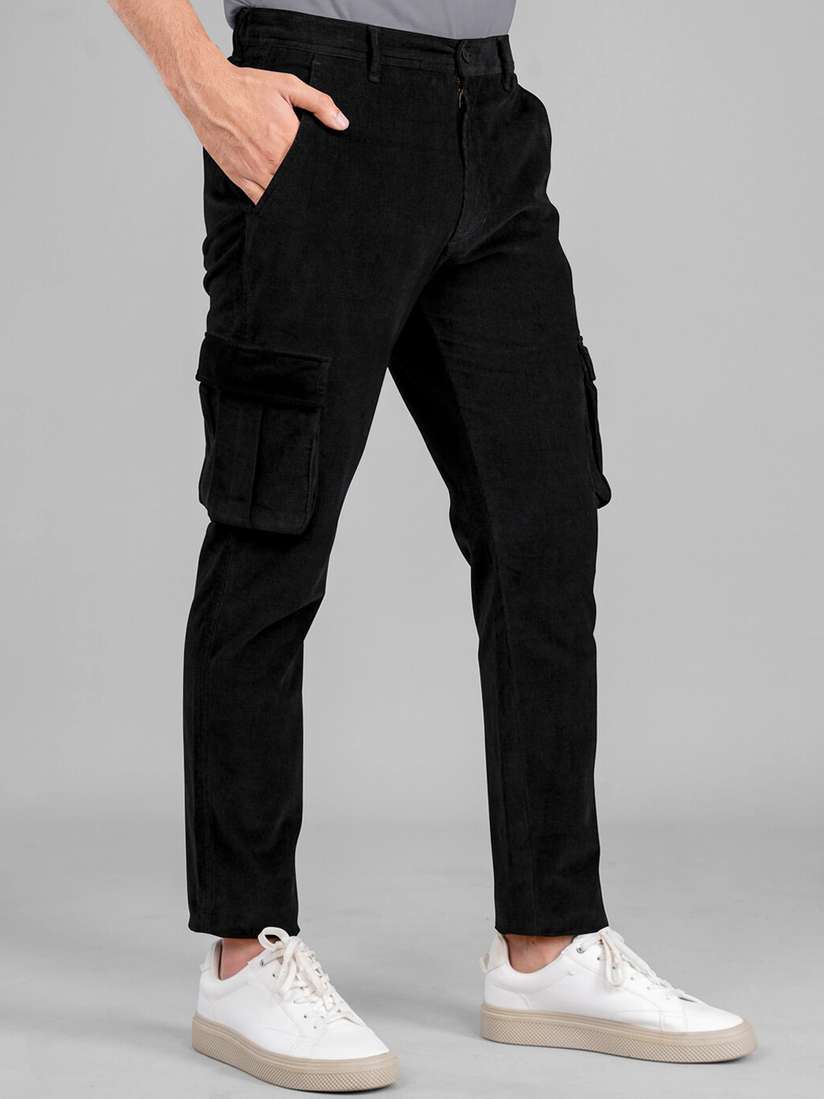 Buy The Pant Project Men Cotton Tailored Slim Fit Corduroy Cargos