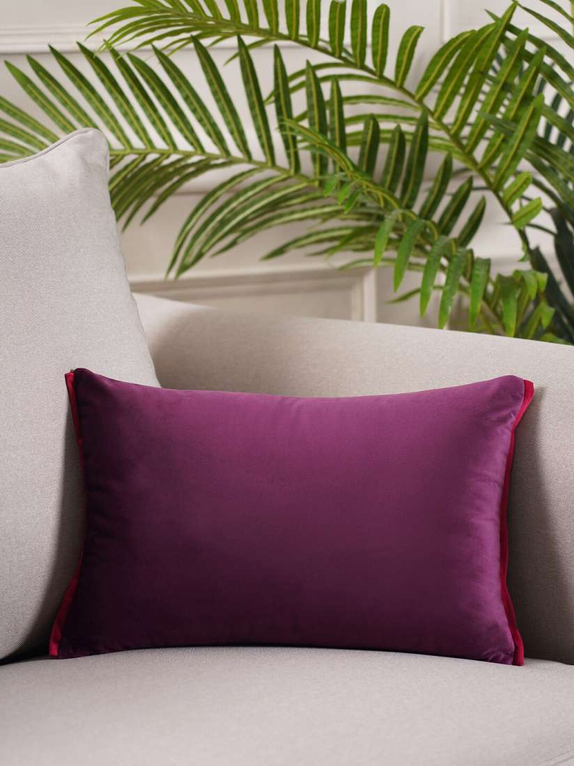 Purple rectangle cushion cheap
