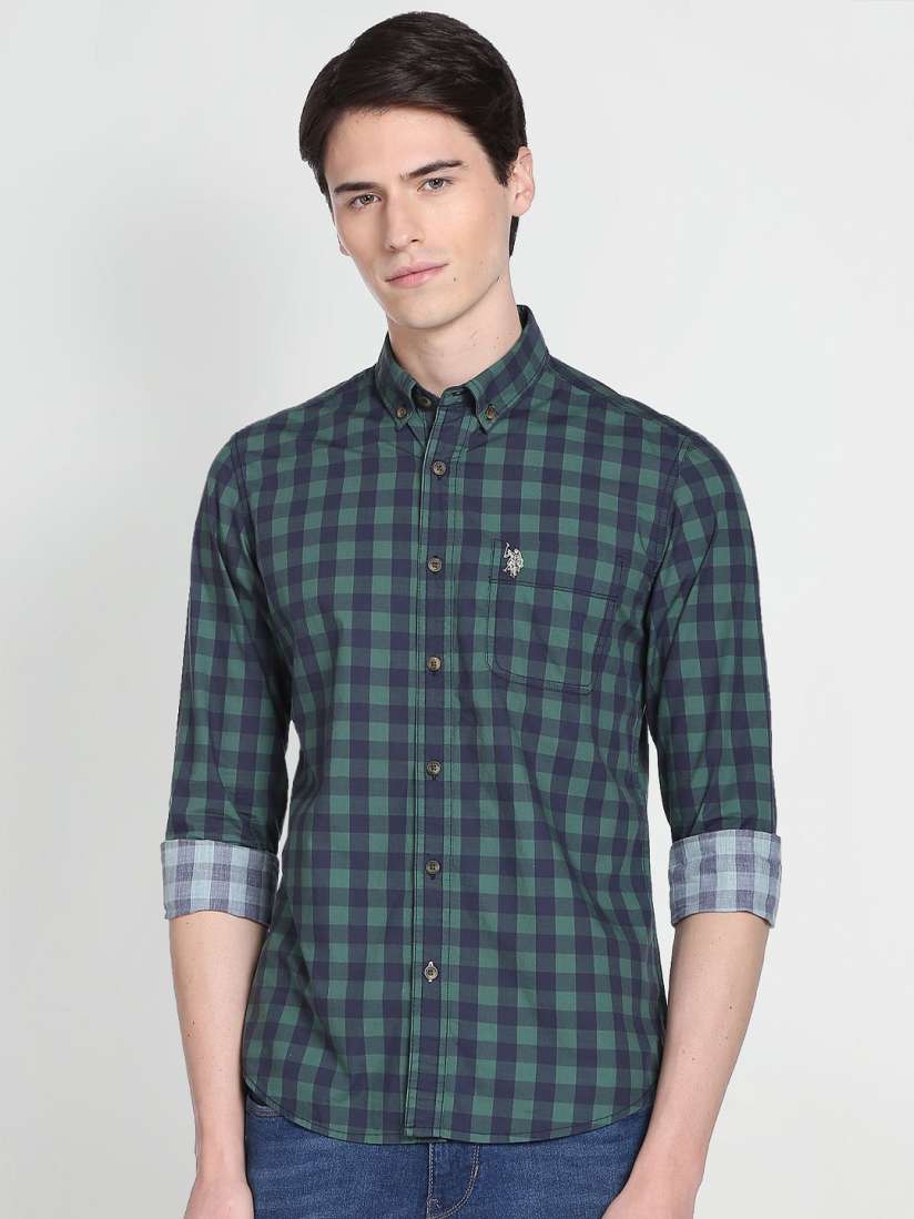 Buy U.S. Polo Assn. Denim Co. Men Buffalo Checks Pure Cotton Casual Shirt Shirts for Men 21814988 Myntra