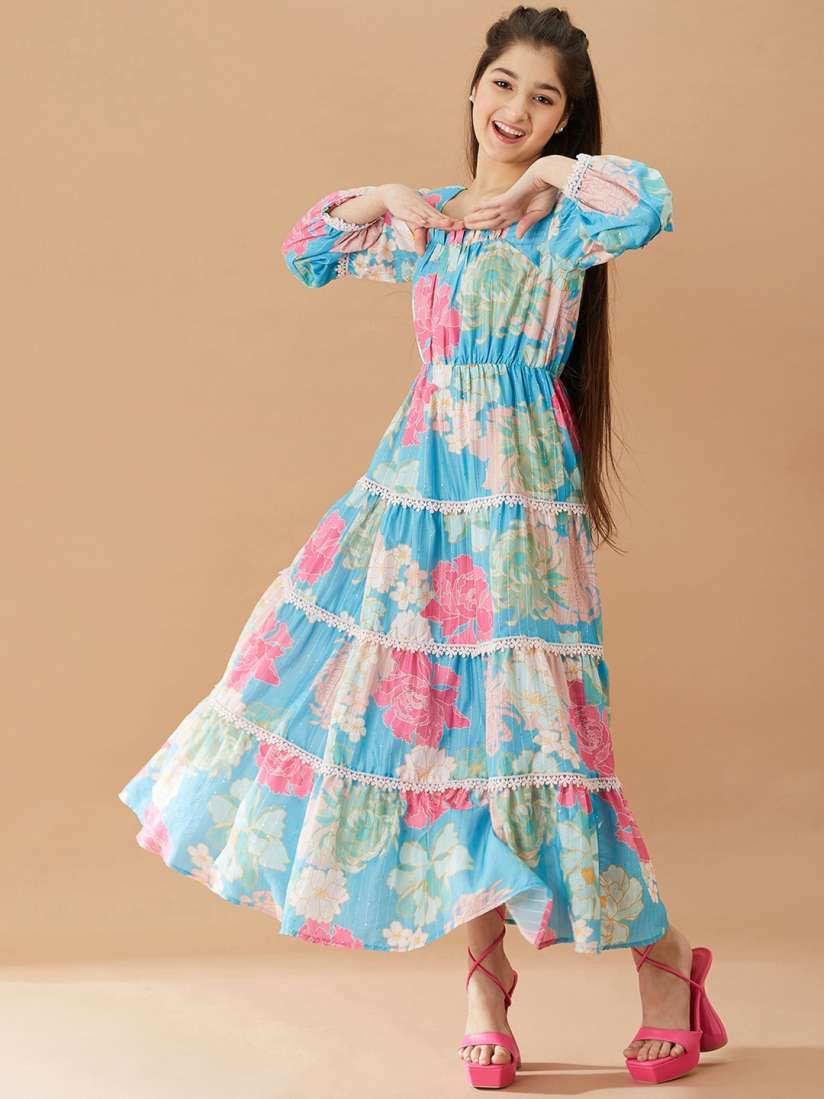 Girls floral maxi dress 2025