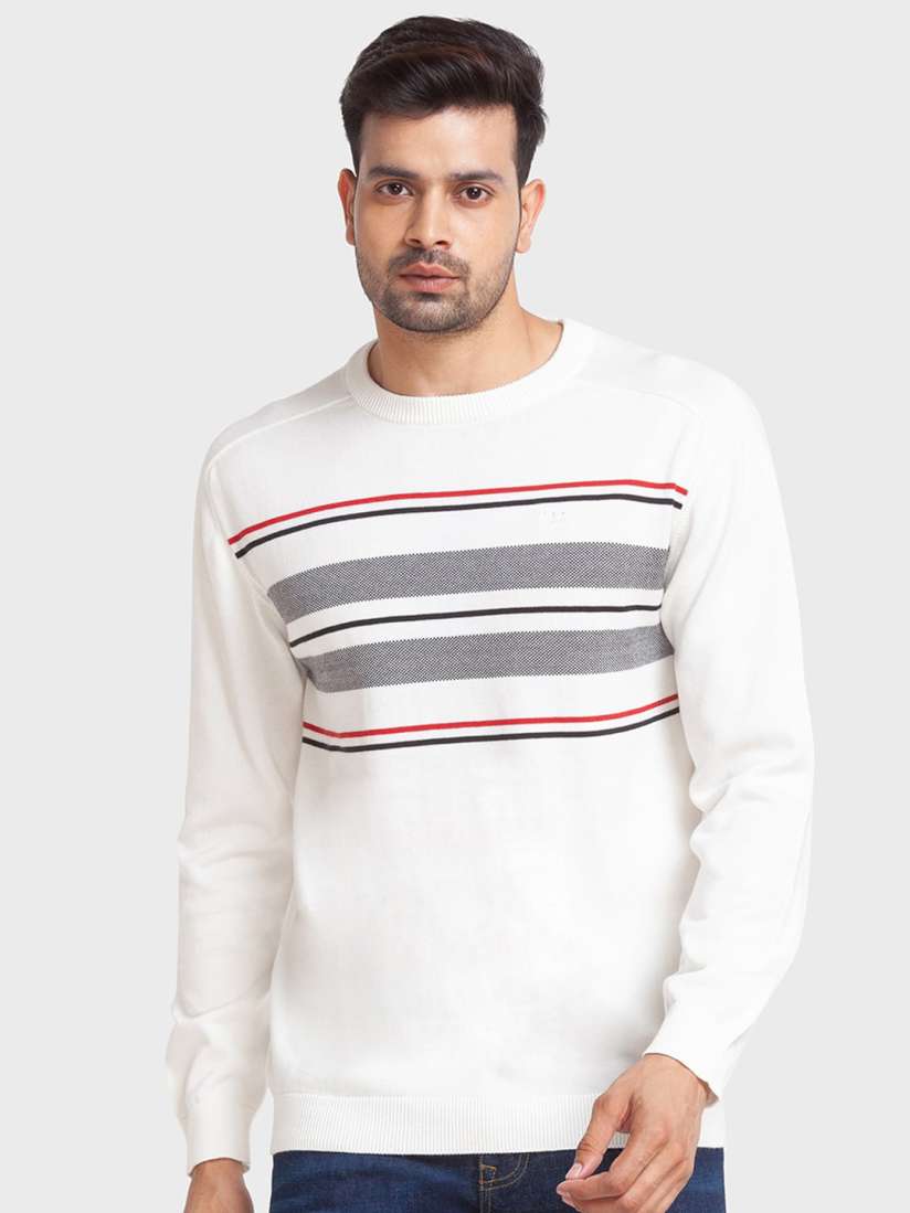 Buy ColorPlus Men Plus Size Striped Cotton Pullover Sweaters for Men 21824900 Myntra
