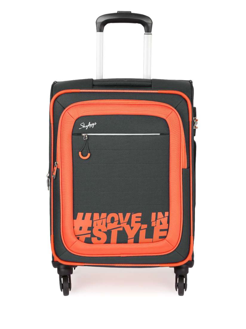 Buy Skybags Unisex Grey Orange HASHTAG Small Trolley Bag Trolley Bag for Unisex 2182808 Myntra