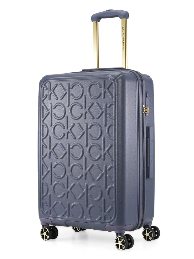 Buy Calvin Klein Big Monogram Textured ABS Hard Sided 24 Medium Trolley Bag Trolley Bag for Unisex 21829708 Myntra
